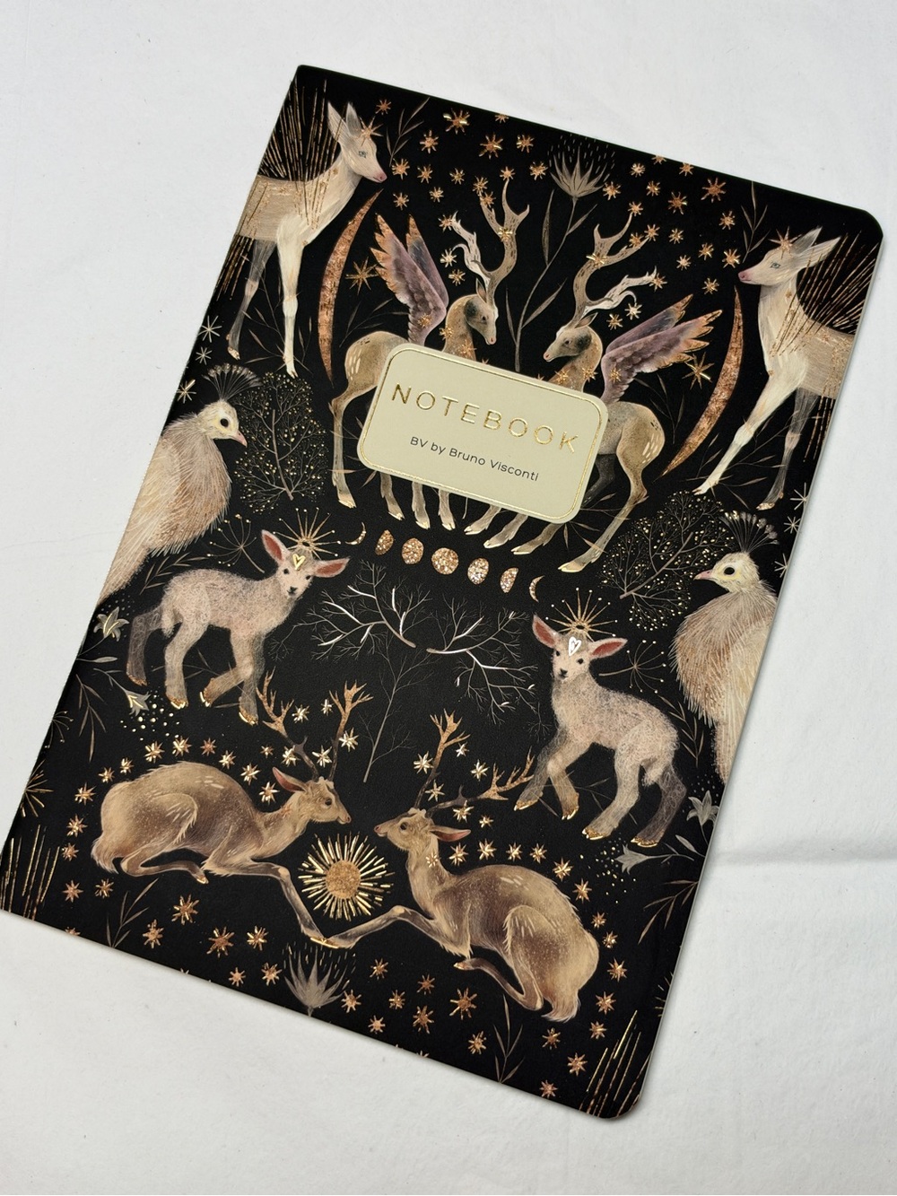 3 for $15 BV by Bruno Visconti A5 Journal Forest Fauna Gold Foil NEW